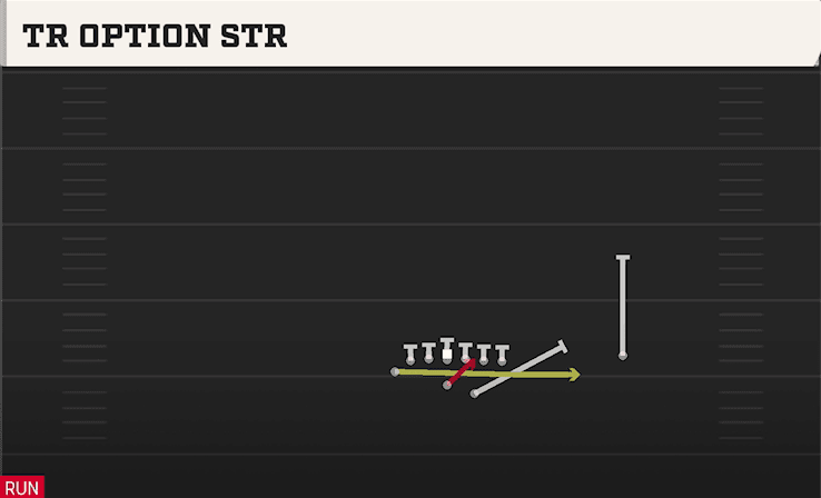 Tr Option STR play art from Wingbone Split Wing Z in CFB 27