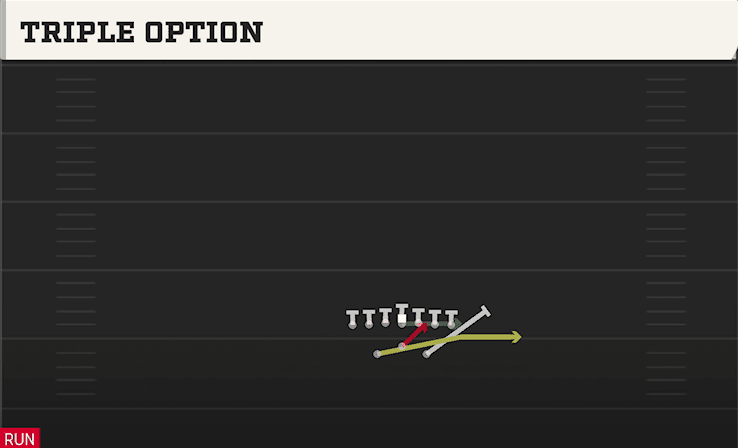 Triple Option play art from Wishbone Tight in CFB 27