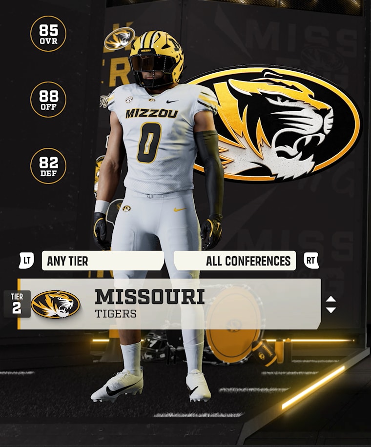 Missouri team card — Tier 2