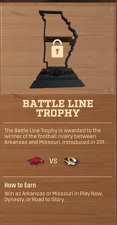 BATTLE LINE TROPHY rivalry trophy card