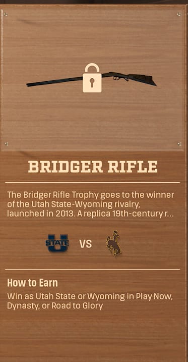 BRIDGER RIFLE rivalry trophy card