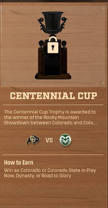 CENTENNIAL CUP rivalry trophy card