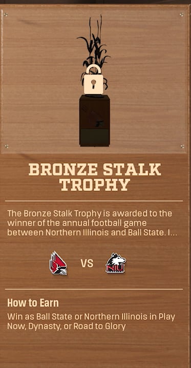 BRONZE STALK TROPHY rivalry trophy card