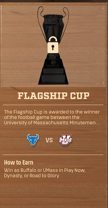 FLAGSHIP CUP rivalry trophy card