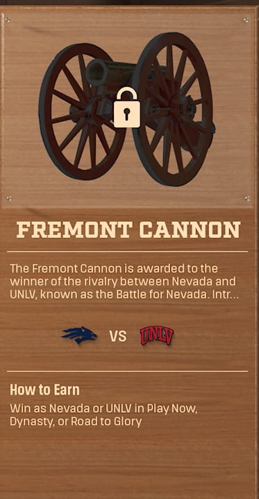 Fremont Cannon rivalry trophy card