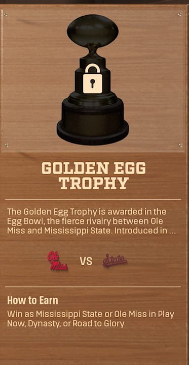 GOLDEN EGG TROPHY rivalry trophy card
