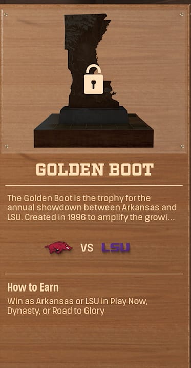 GOLDEN BOOT rivalry trophy card