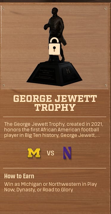 GEORGE JEWETT TROPHY rivalry trophy card