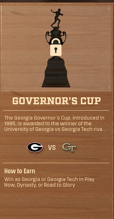 GOVERNOR'S CUP rivalry trophy card