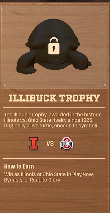ILLIBUCK TROPHY rivalry trophy card