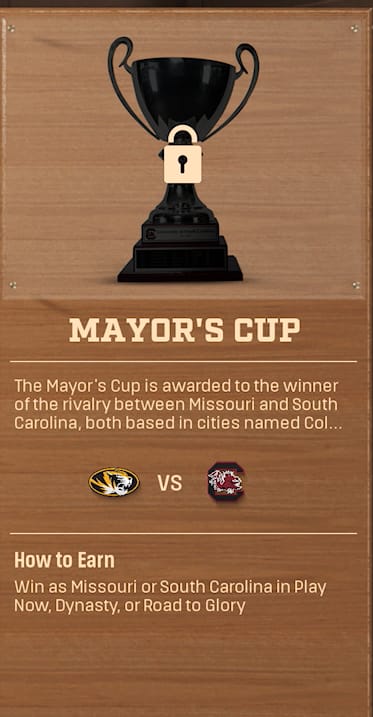 Mayor's Cup rivalry trophy card