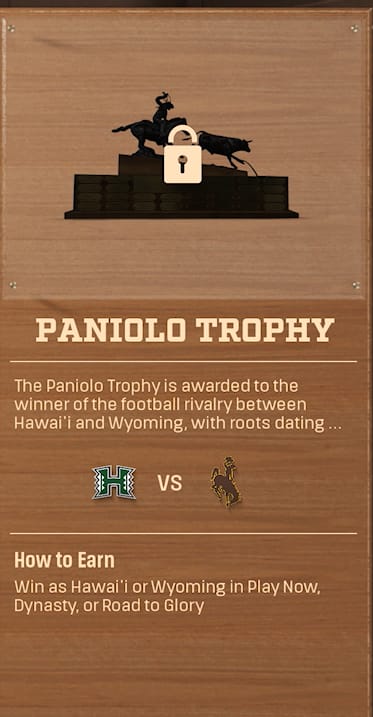 Paniolo Trophy rivalry trophy card