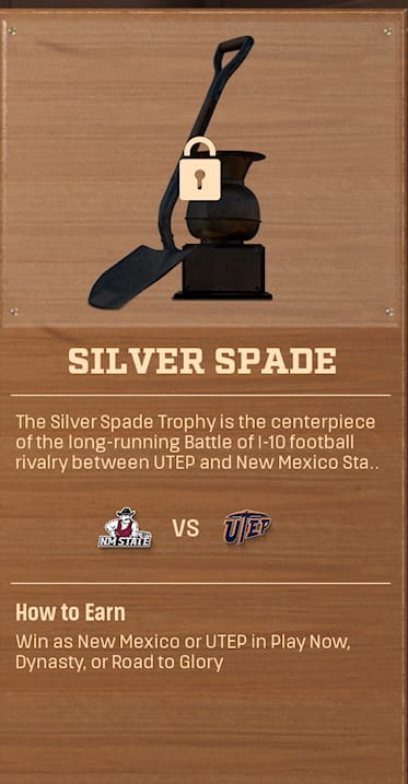 SILVER SPADE rivalry trophy card