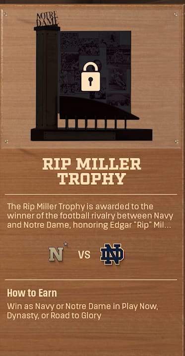 RIP MILLER TROPHY rivalry trophy card