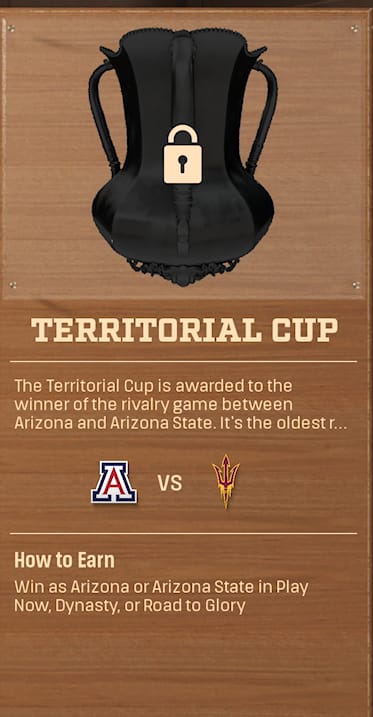 TERRITORIAL CUP rivalry trophy card