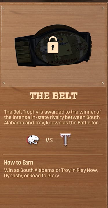 The Belt rivalry trophy card