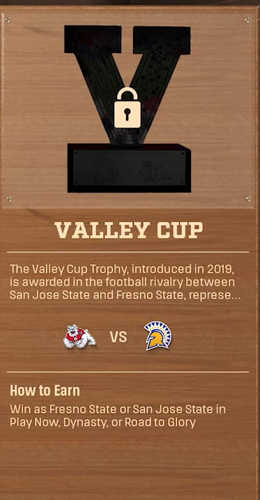 Valley Cup rivalry trophy card