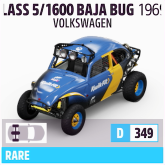 1969 VOLKSWAGEN CLASS 5/1600 BAJA BUG