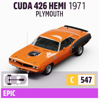 1971 PLYMOUTH CUDA 426 HEMI