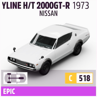 1973 NISSAN SKYLINE H/T 2000GT-R