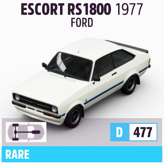 1977 FORD ESCORT RS1800