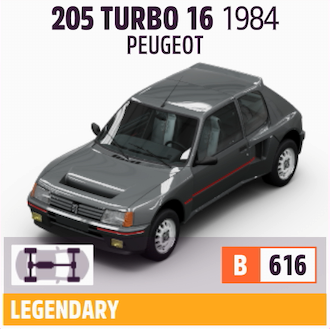 1984 PEUGEOT 205 TURBO 16