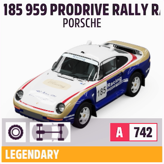 1985 PORSCHE #185 959 PRODRIVE RALLY RAID