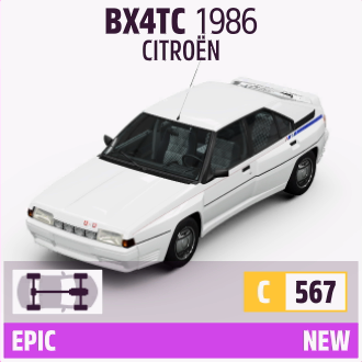 1986 CITROEN BX4TC