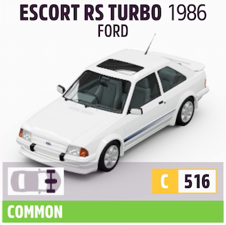 1986 FORD ESCORT RS TURBO