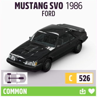 1986 FORD MUSTANG SVO