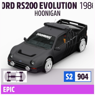 1986 HOONIGAN FORD RS200 EVOLUTION