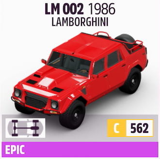 1986 LAMBORGHINI LM 002