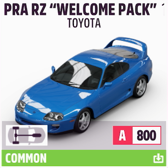 198 TOYOTA SUPRA RZ "WELCOME PACK"