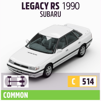 1990 SUBARU LEGACY RS