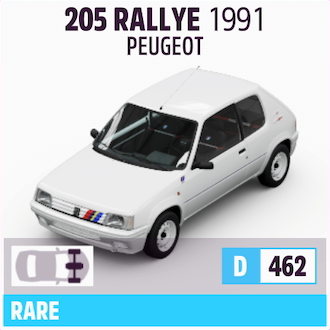 1991 PEUGEOT 205 RALLYE