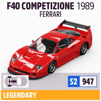 1999 FERRARI F40 COMPETIZIONE