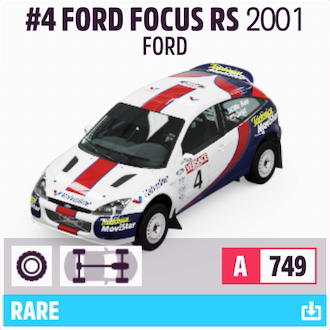 2001 FORD #4 FORD FOCUS RS