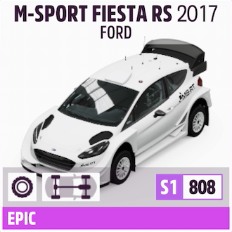 2017 FORD M-SPORT FIESTA RS