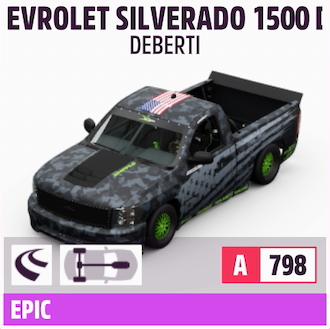 2018 DEBERTI CHEVROLET SILVERADO 1500 DRIFT TRUCK