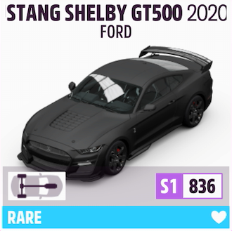 2020 FORD MUSTANG SHELBY GT500