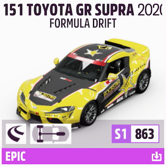 2020 FORMULA DRIFT #151 TOYOTA GR SUPRA