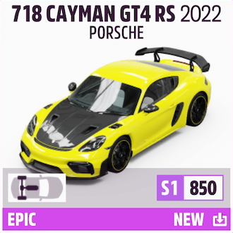 2022 PORSCHE 718 CAYMAN GT4 RS