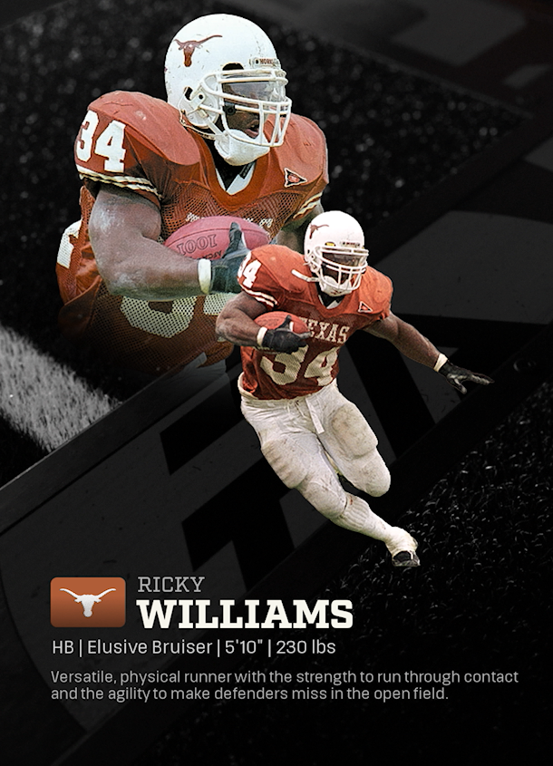 Ricky Williams - CFB 27 HB template