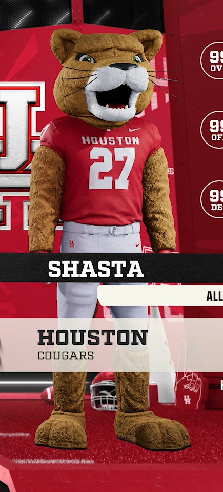 Shasta, the Houston Cougars mascot