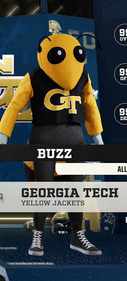 Buzz, the Georgia Tech Yellow Jackets mascot