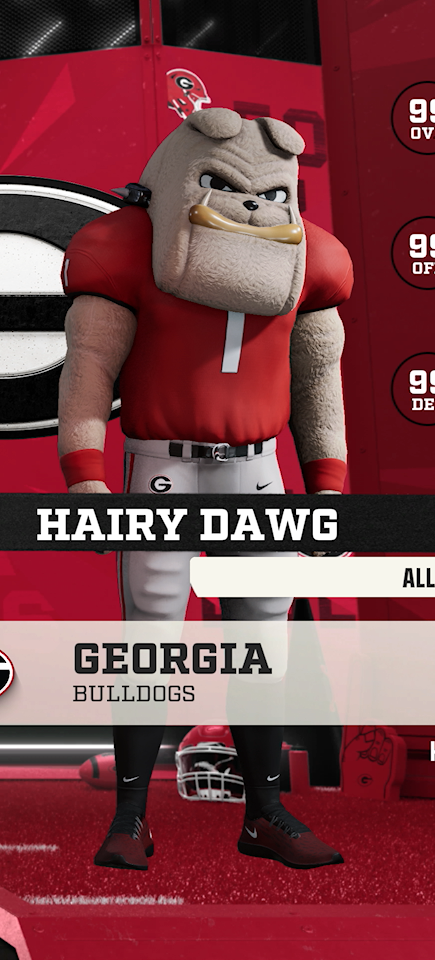 Hairydawg, the Georgia Bulldogs mascot