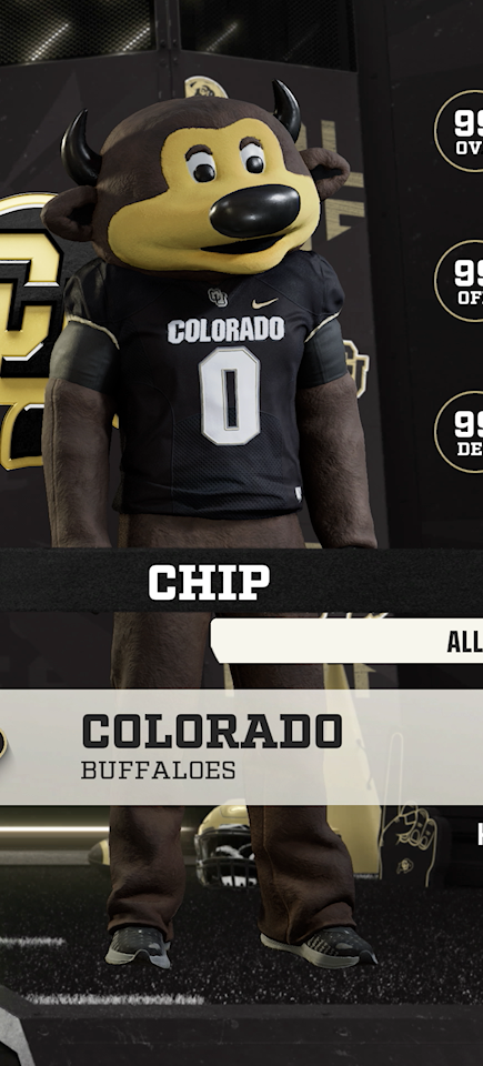 Chip, the Colorado Buffaloes mascot