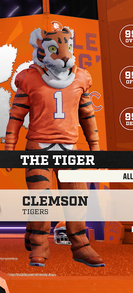 Tiger, the Clemson Tigers mascot