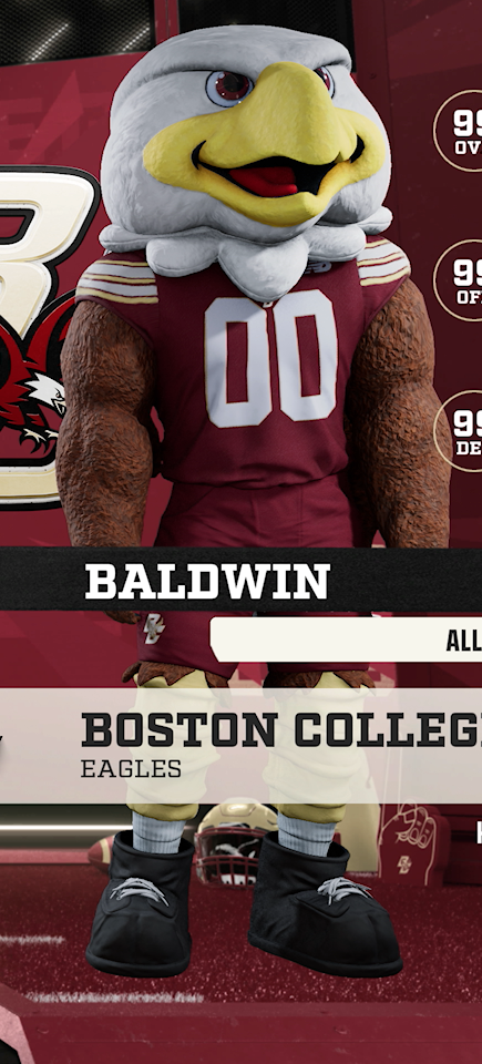 Baldwin, the Boston College Eagles mascot