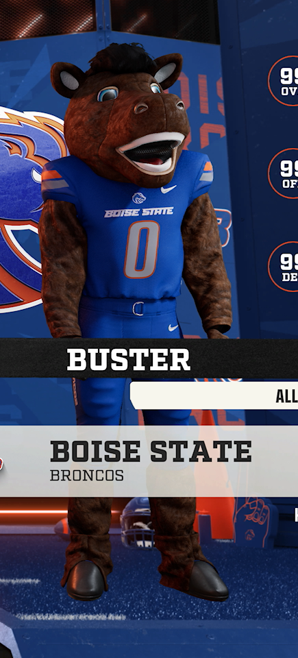 Buster, the Boise State Broncos mascot